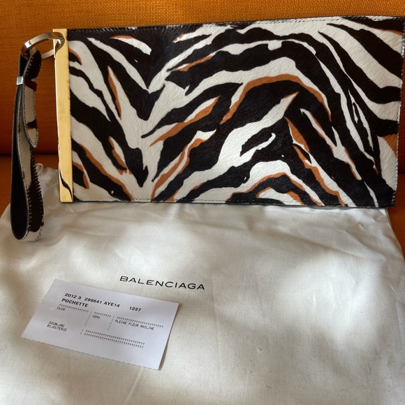 BALENCIAGA Animal print clutch bag - Picture 5 of 7